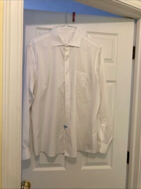 Boyfriend oversized Vintage White button down shirt - large/xl